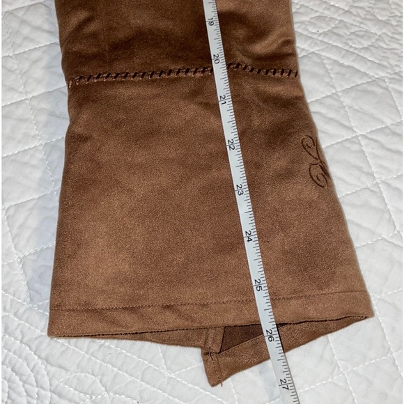 Parallel L Faux Suede Jacket Long Full Sleeves Brass Buttons closure with Ties - Picture 8 of 16